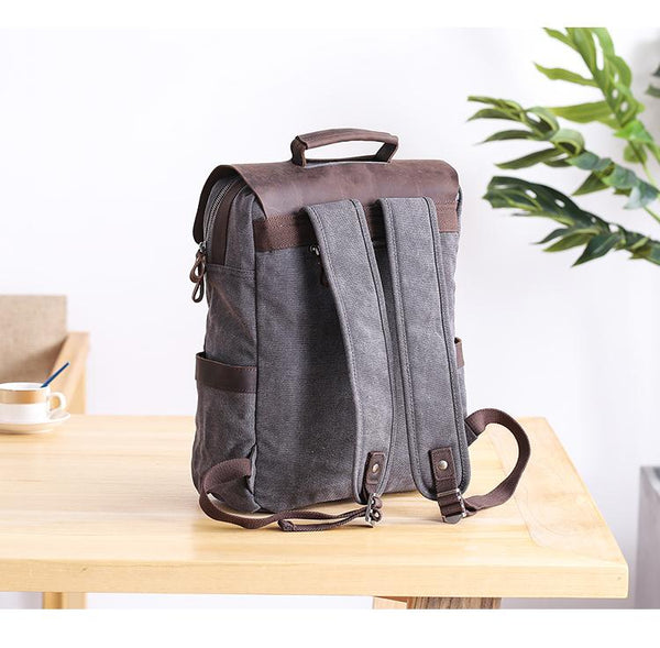 Vaschy leather laptop clearance backpack