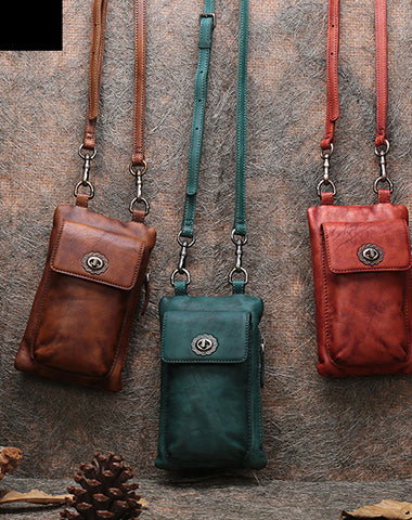 Mobile Phone Shoulder Bagphone Sling Bag Leather Phone 