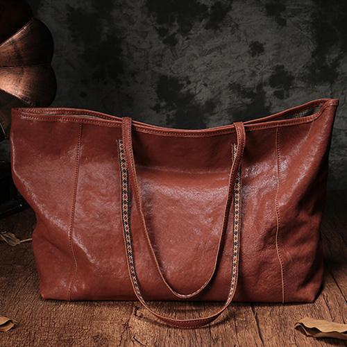 Handmade Womens Leather Large Tote bag leather Work Tote Bag for women