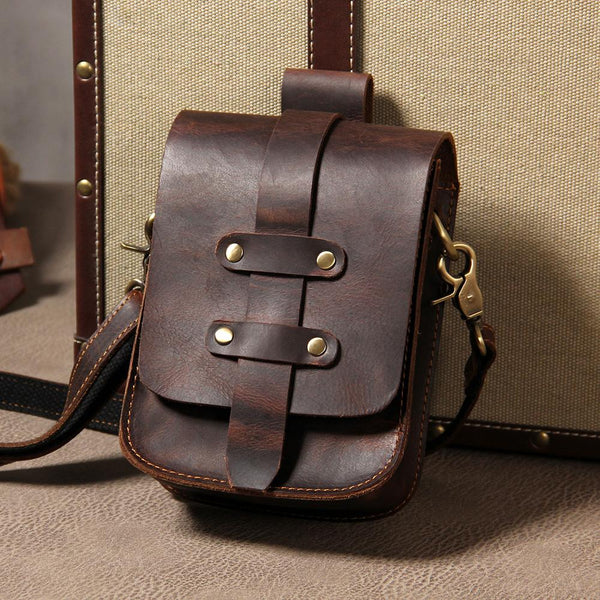 Genuine leather belt bag best sale