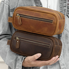 mens dopp bag leather​ Leather Toiletry Bag for Men Leather Dopp Kits for Men Mens Ditty Bags Leather 