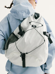 White backpacks with one strap Travel Large Sling Bag For Big Men Nylon Large Sports Sling Bag For Big Men