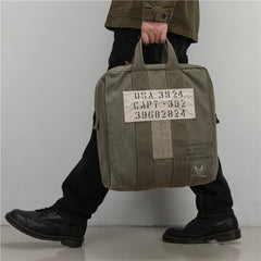 Army Green Canvas WWII Bag