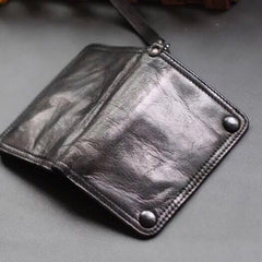 Leather Wristlet Wallet for Men wristlet wallet small​ leather clutch wallet​ wristlet wallet​ biker chain wallet