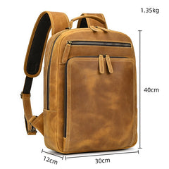 leather travel backpack for men