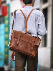 business laptop bag​ Mens Leather Briefcases Shouler Laotop Bag Leather Briefcase Workbag for Men