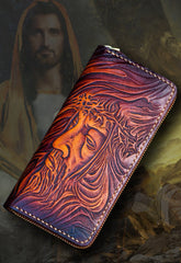 mens tooled leather wallet​ Tooled Leather Wallet Christian Wallet for Men Biker Wallet God Wallet Handmade Wallet Cool Wallet