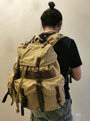 Khaki Mens Canvas EDC Backpack