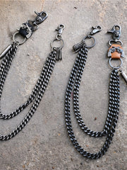 Black biker trucker bullet hook wallet Chain for chain wallet biker wallet trucker wallet