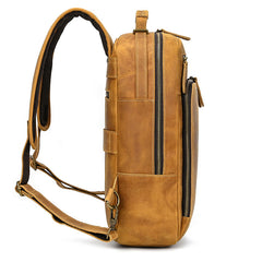 leather backpack laptop bag​