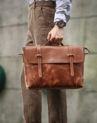 laptop bag men leather Mens Leather Briefcases Shouler Laotop Bag Leather Briefcase Workbag for Men