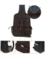 School cross body sling bag Canvas Large Sling Bag For Men  men's sling shoulder bag