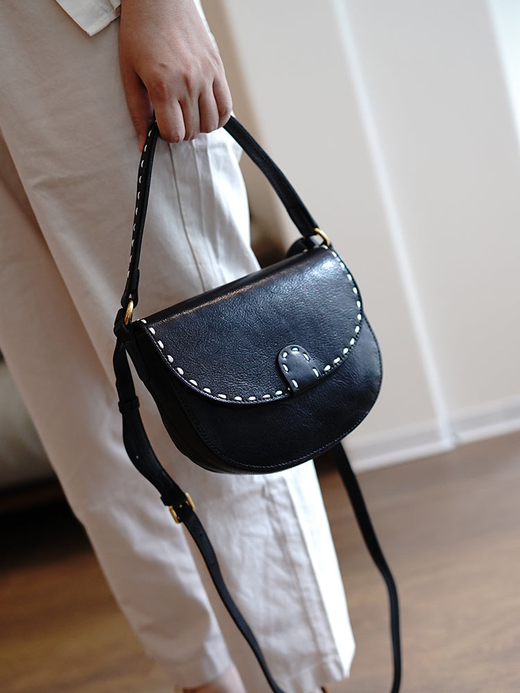 Western Saddle Purse Leather Handbag For the horse lover Light or Brown or  Black | eBay