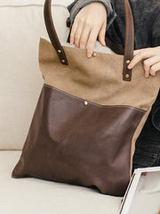 canvas and leather purse​