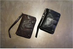 Leather Wristlet Wallet for Men wristlet wallet small​ wristlet wallet​ leather clutch wallet​ biker chain wallet