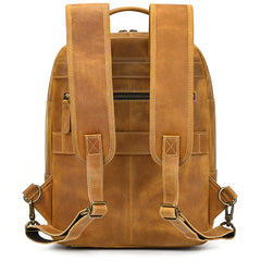 leather mens laptop backpack​