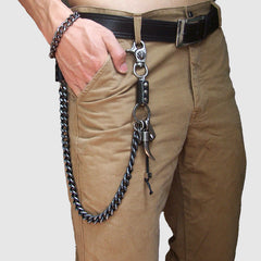 Cool chain for pants Cool Wallet Chains Men's Bull Horns Biker Wallet Chain Best Chain for Pants