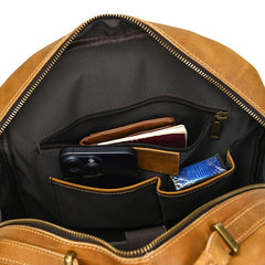 leather backpack with laptop compartment​