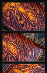 tooled leather wallet Tooled Leather Wallet Christian Wallet for Men Biker Wallet God Wallet Handmade Wallet Cool Wallet