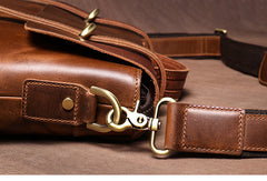 leather laptop cases​ Mens Leather Briefcases Shouler Laotop Bag Leather Briefcase Workbag for Men