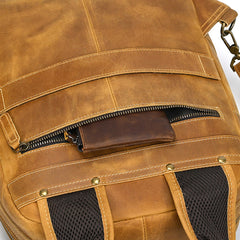 leather backpack laptop mens​