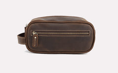 mens bathroom bag leather​ Leather Toiletry Bag for Men Leather Dopp Kits for Men Mens Ditty Bags Leather 