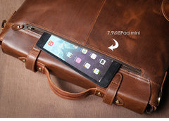 laptop carrying bags​ Mens Leather Briefcases Shouler Laotop Bag Leather Briefcase Workbag for Men