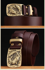 Handmade Black Leather Cool Mens Belts Leather Men Belts for Men