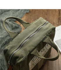 Canvas Mens Pilot Handbag Army Green Canvas WWII Bag Canvas Army Vertical Weekender Bag Travel Bag for Men