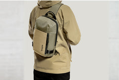 Khaki Men 9L Sports Large Sling Bag For Men