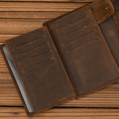 Vertical Leather Trifold Wallets for Men A Lot of Cards High Quality Trifold Leather Wallet With Buckle ID Window 