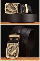 Handmade Black Leather Cool Mens Belts Leather Men Belts for Men