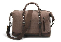 blue canvas duffle bag​ Dark Brown Waxed Canvas Weekender Bag Waxed Canvas Duffle Bag Large Canvas Leather Duffle Bag 