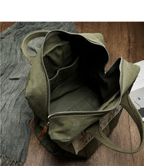 Canvas Mens Pilot Handbag Army Green Canvas WWII Bag Canvas Army Vertical Weekender Bag Travel Bag for Men