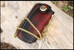 wallet biker leather Handmade Biker Wallet Leather Biker Chain Wallets Cool Wallet On A Chain Best Wallet With Chain