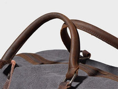 canvas duffle bag vintage Gray Waxed Canvas Weekender Bag Waxed Canvas Duffle Bag Large Canvas Leather Duffle Bag 