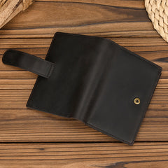 Vertical Leather Trifold Wallets for Men A Lot of Cards High Quality Trifold Leather Wallet With Buckle ID Window 