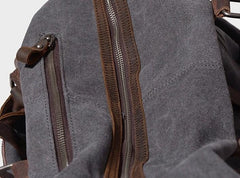 Gray Waxed Canvas Weekender Bag canvas duffle bag with leather trim​ Waxed Canvas Duffle Bag Large Canvas Leather Duffle Bag 