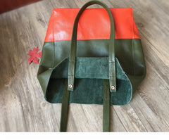 leather tote bag work​ Leather Tote Bag Two Tone Tote Bag Womens Two Tone Purse Leather Work Tote Bag