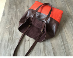 best leather totes​ Leather Tote Bag Two Tone Tote Bag Womens Two Tone Purse Leather Work Tote Bag