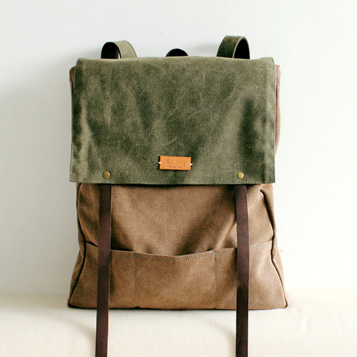 Army green backpack women's online