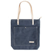 Mens Denim Blue Vertical Tote Bags Minimalist Denim Shoulder Tote Messenger Bag for Women