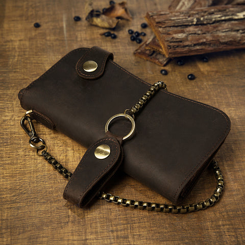 Leather Wallet With Chain for Men Wallet W Chain Mens Chain Wallets Men Wallet With Chain