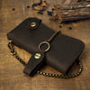 mens chain wallet Cool leather biker wallet trucker wallet leather chain wallet mens Brown long wallet with chain 