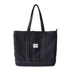 Mens Blue Denim Large Tote Bag Denim Handbag Denim Large Tote Shoulder Bag for Men Women