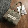 Canvas Army Green Vertical Weekender Bag