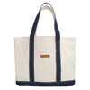 Mens White&Blue Canvas Stachel Tote Bag Canvas Tote Shoulder Bags Handbag for Women