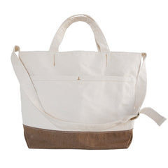 White&Khaki Canvas Handbag