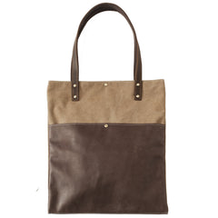 canvas and leather purse​ Canvas Tote Bags Khaki&Coffee Canvas Leather Handbag Womens Canvas Leather Tote Bags for Men