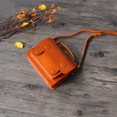 Womens Tan Leather Satchel Crossbody Bag Handmade School Handbag Shoulder Bag for Ladies